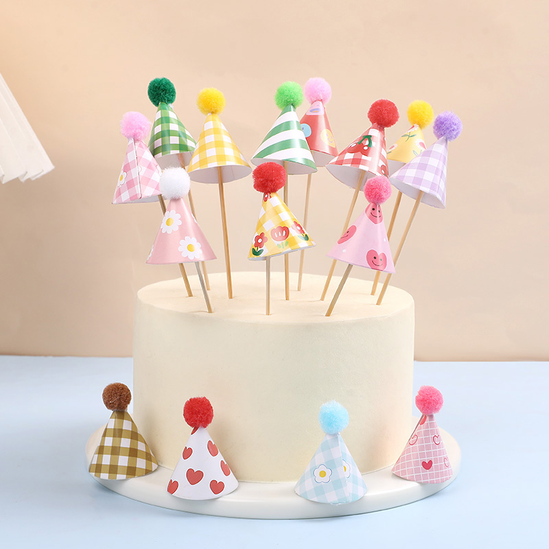 Party Hat Cone - 30Pcs Mini Party Hats Cake Toppers