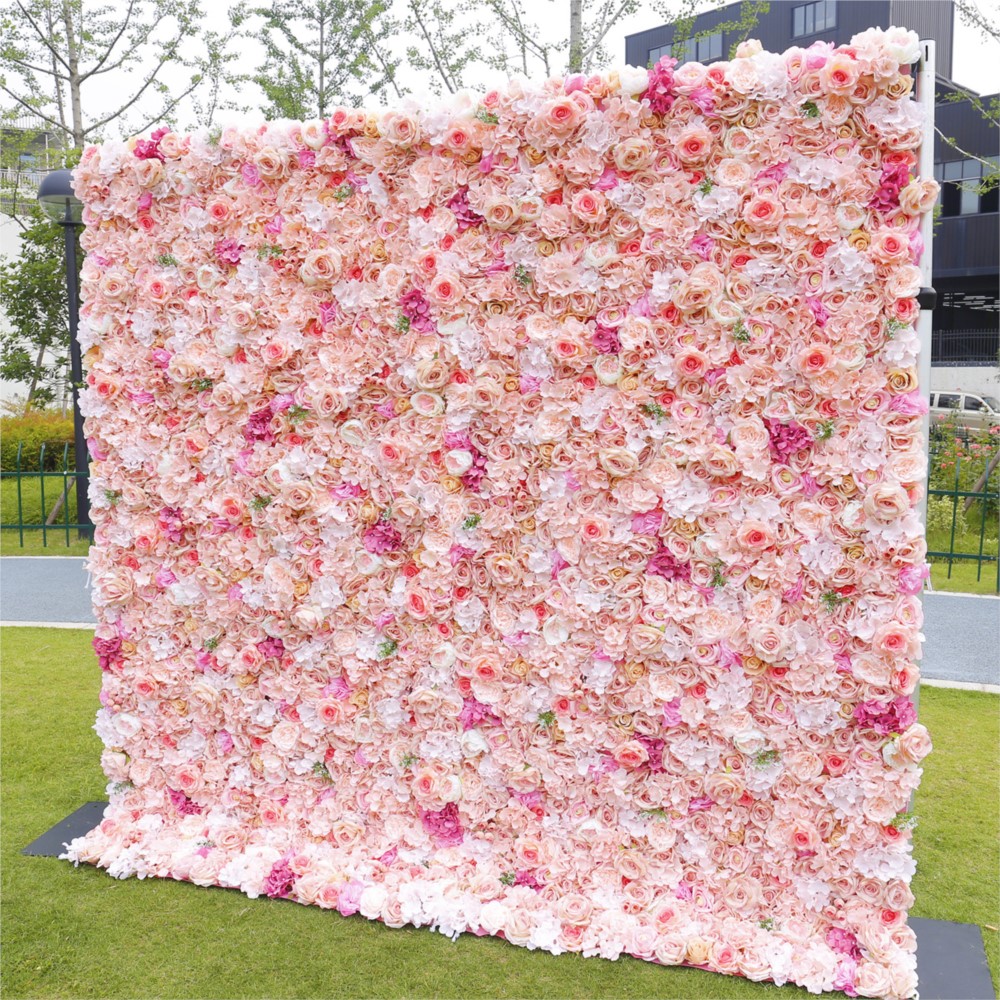 Uflower Pink Rose Hydrangea 5D - đánh giá và giá Flower Wall Panel