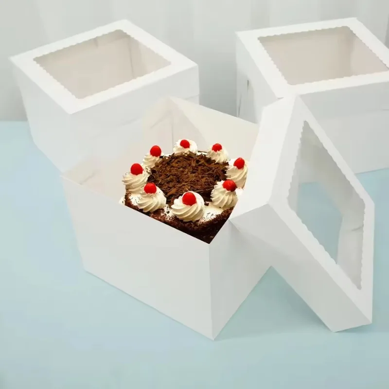 2/4/6PCS White Cake Boxes Squa - đánh giá và giá Event Party Box