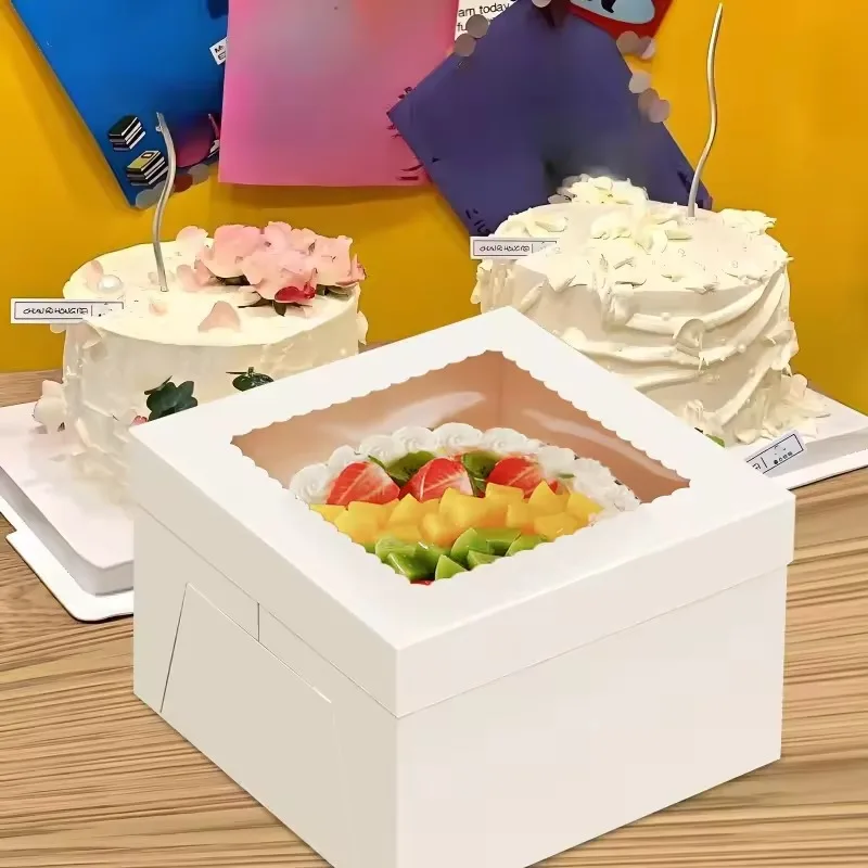 2/4/6PCS White Cake Boxes Squa - đánh giá và giá Event Party Box