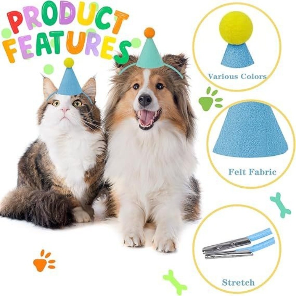 6/12pcs Cute Mini Pet Party Ha - đánh giá và giá Party Hat Cone