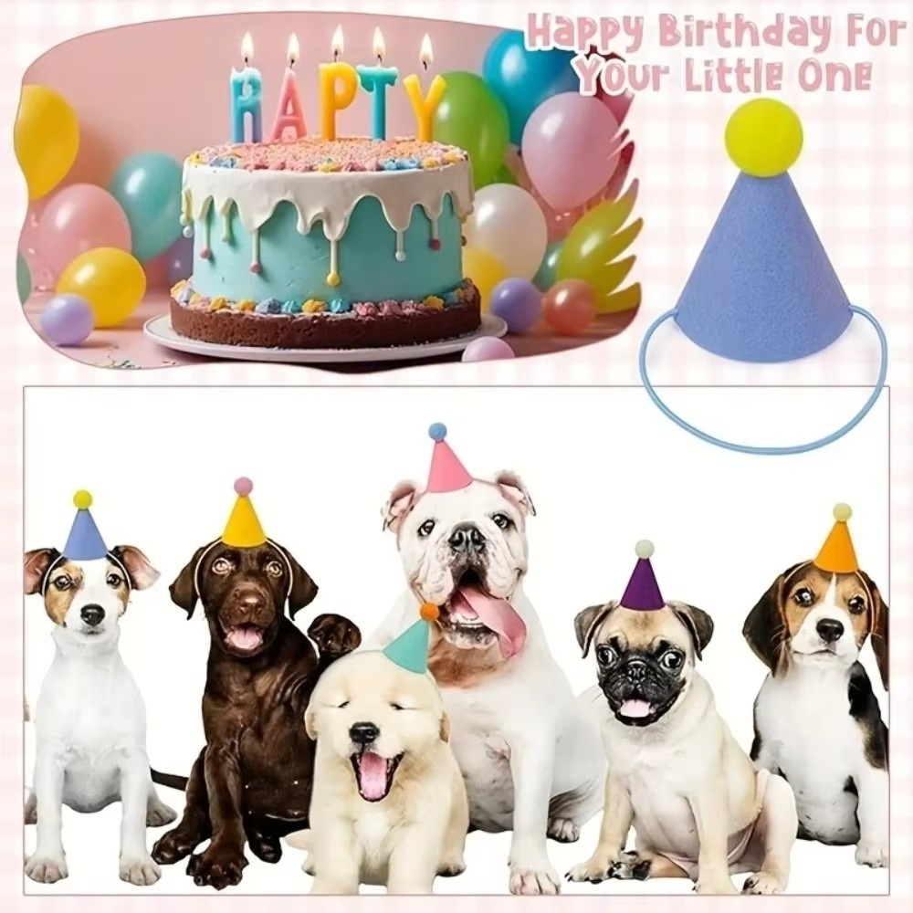 6/12pcs Cute Mini Pet Party Ha - đánh giá và giá Party Hat Cone