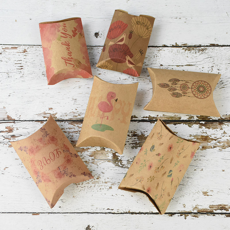 10/20/Bộ 50 Hộp Giấy Kraft Gối - đánh giá và giá Event Party Box